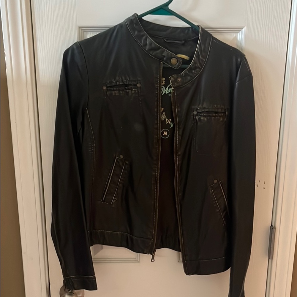 Black Faux Leather Jacket